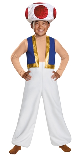 Picture of Boy's Toad Deluxe Costume - Super Mario Brothers