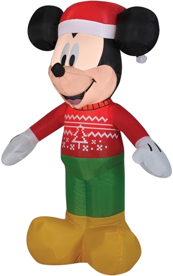 Picture of Airblown Mickey In Ugly Sweater Disney lights up inflatable